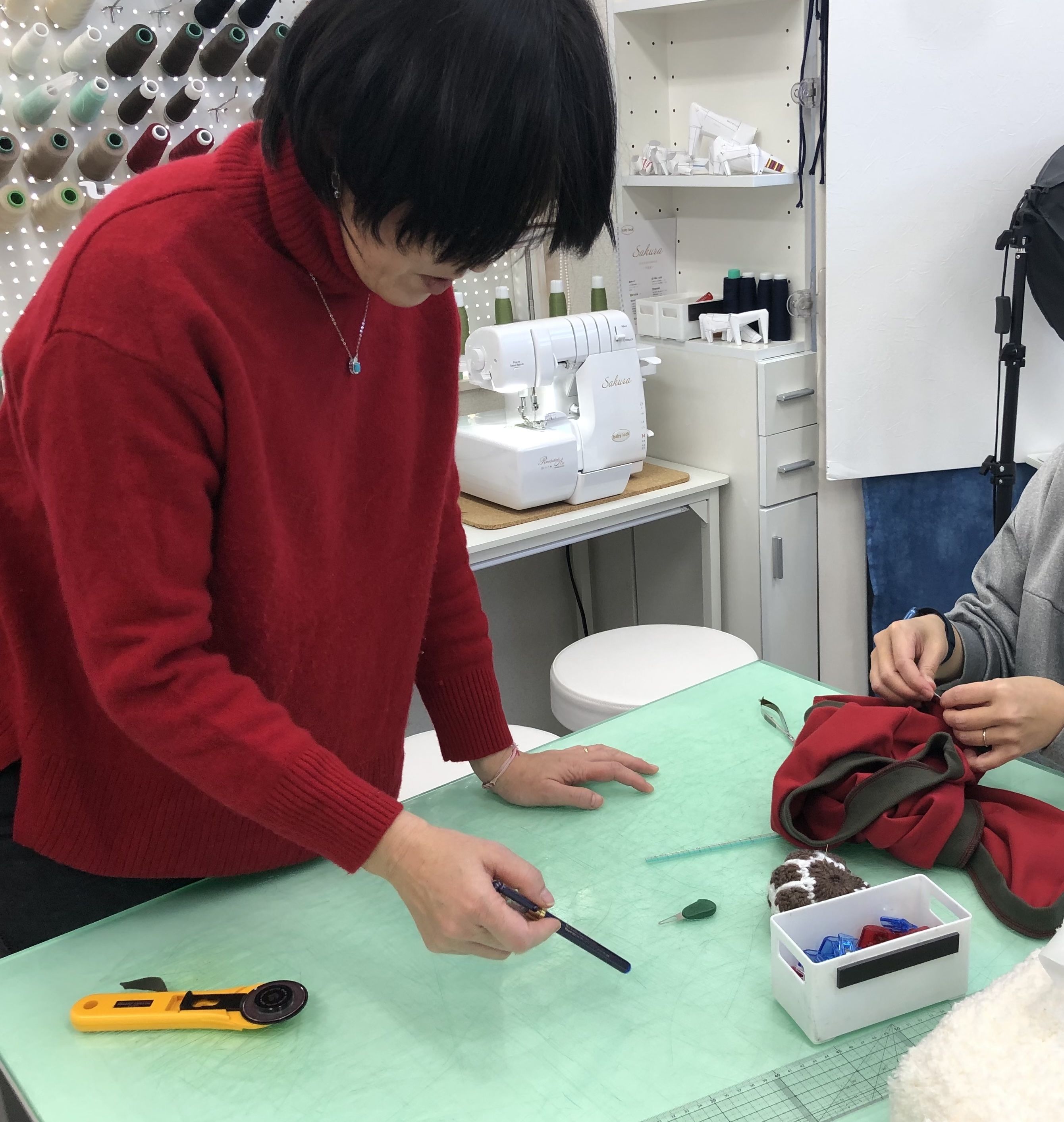 Laboでの縫製レッスン風景3