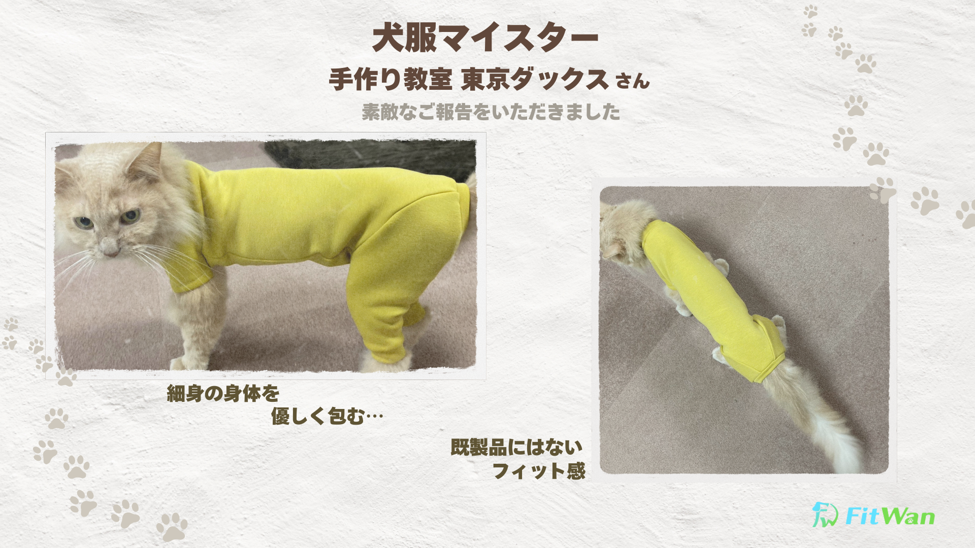 【マイスターさんからのご報告】「さいごまであたたかく…」猫ちゃんへ贈るロンパース。